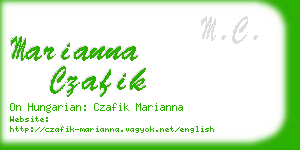 marianna czafik business card